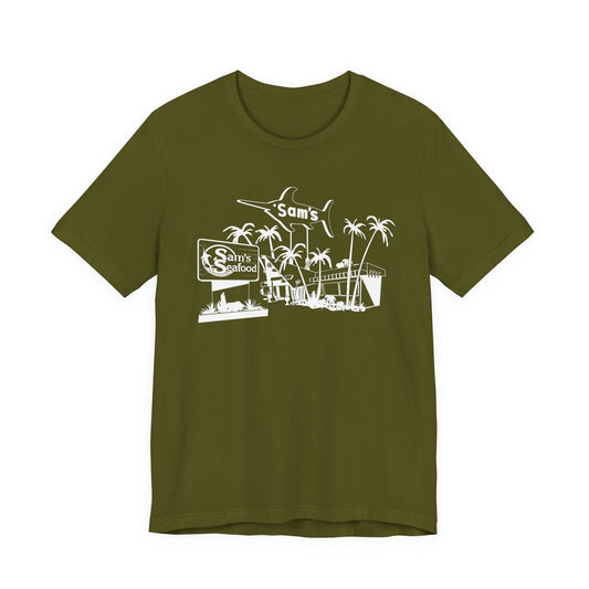 Sam's Seafood: Unisex Soft Cotton Tee