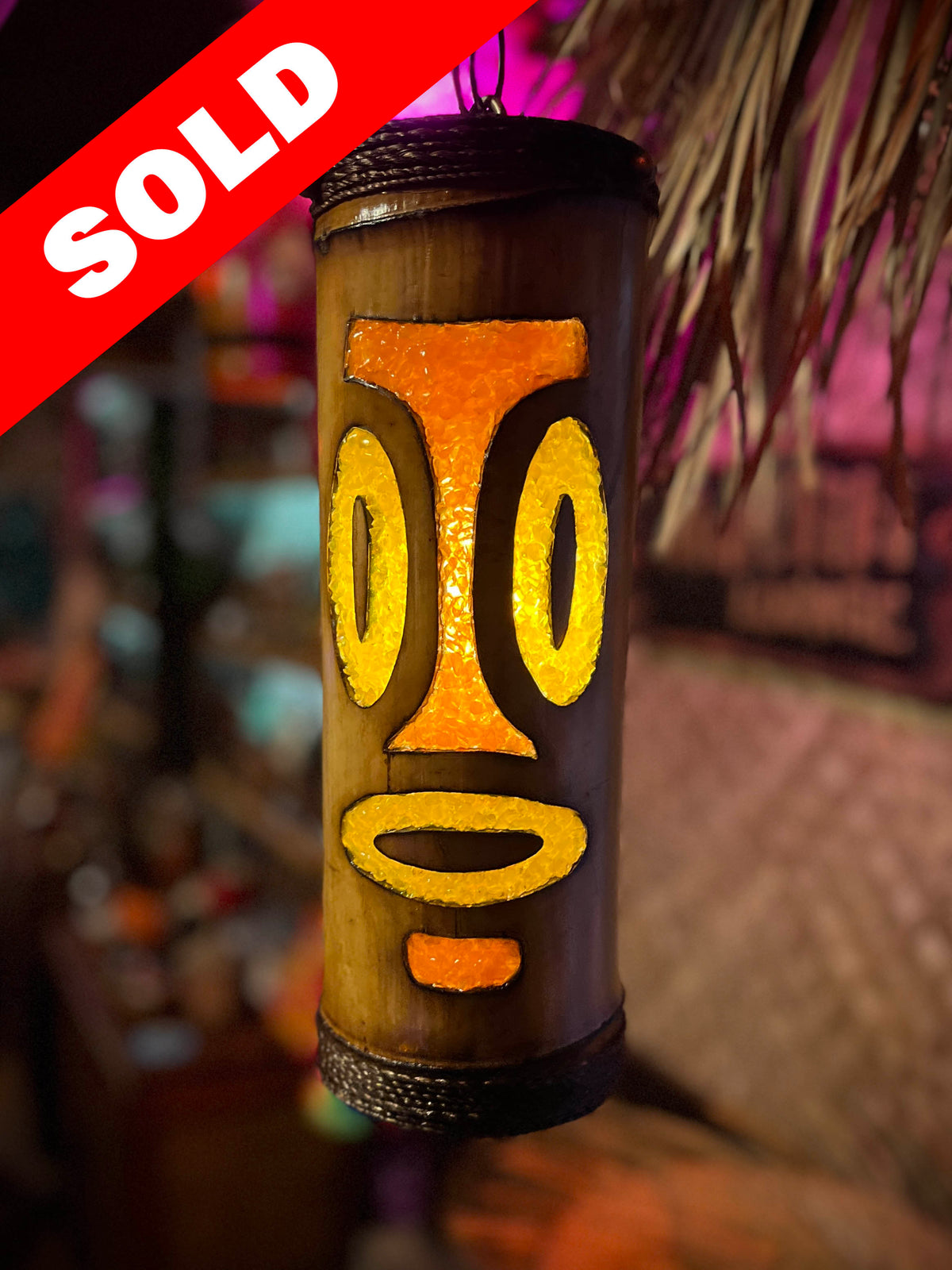 Mantis Lamp: Orchids of Hawaii style Tiki Lamp #02