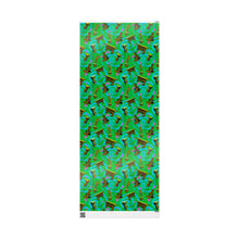 GREEN-Tiki Wrapping Paper — "Enchanted Carvings" Tiki Gift Wrap