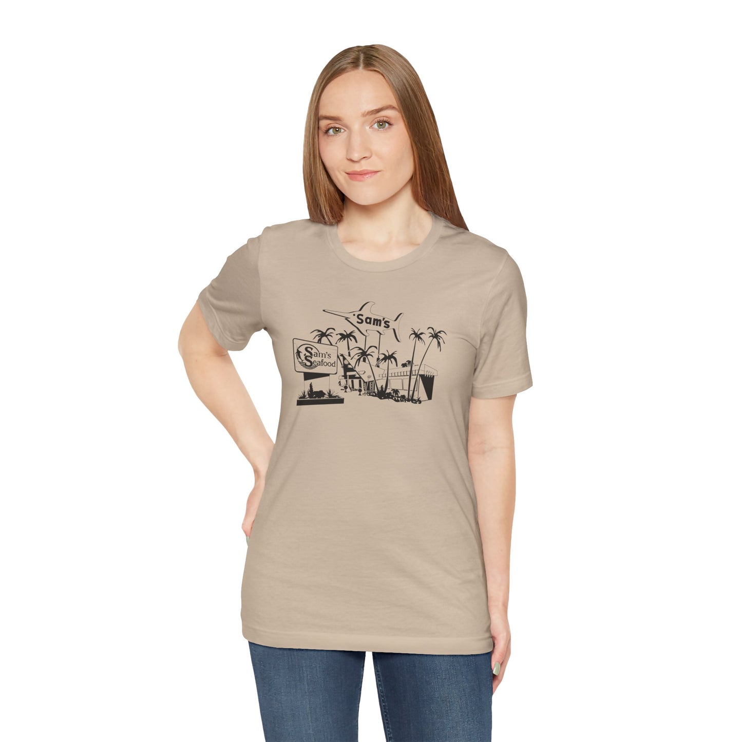 Sam's Seafood: Unisex Soft Cotton Tee