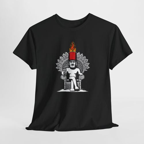 Moai in a Peacock Chair: Gildan 5000 T-shirt