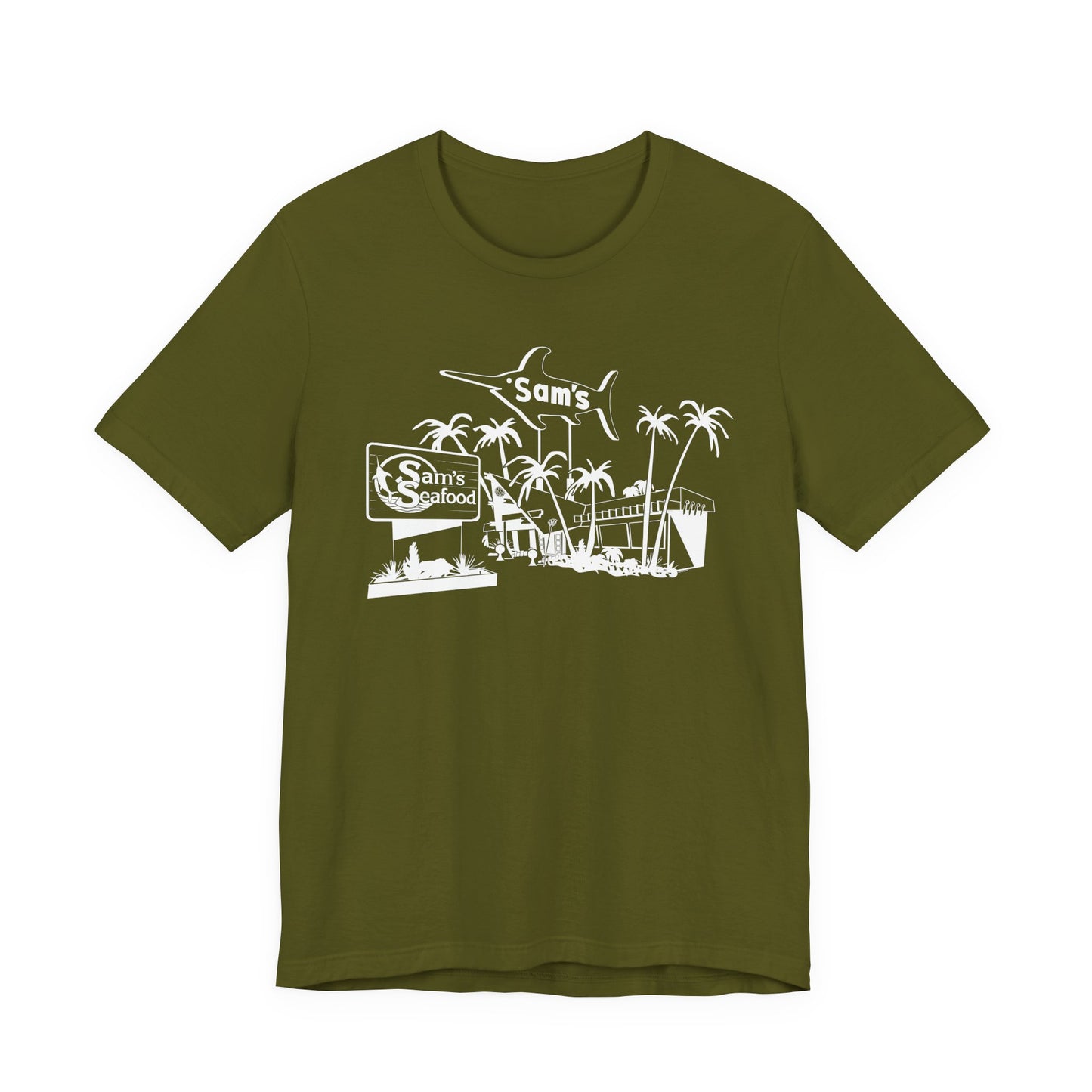 Sam's Seafood: Unisex Soft Cotton Tee