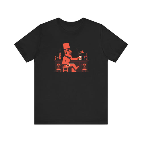 Moai at the Tiki Bar: Unisex Soft Cotton Tee