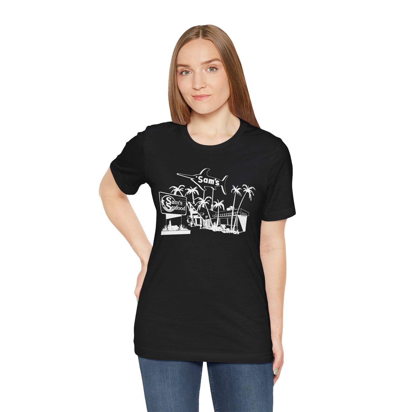 Sam's Seafood: Unisex Soft Cotton Tee