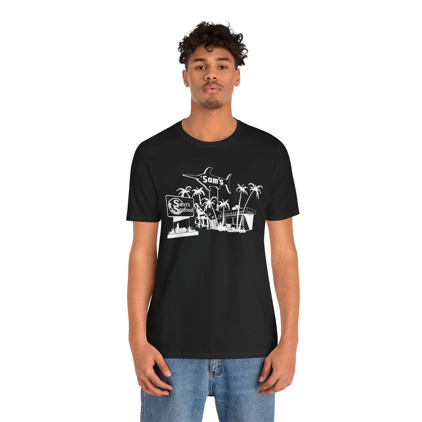 Sam's Seafood: Unisex Soft Cotton Tee