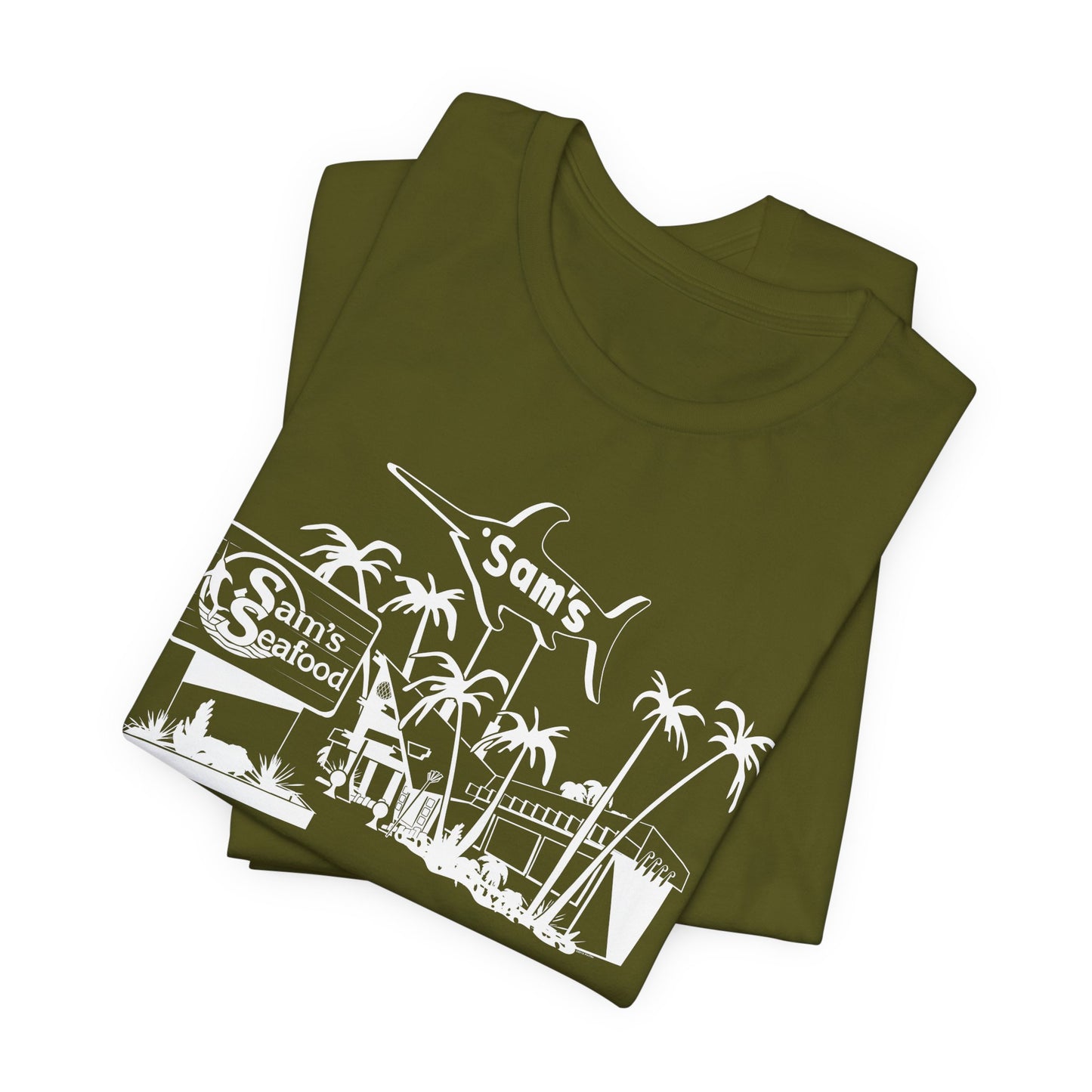 Sam's Seafood: Unisex Soft Cotton Tee