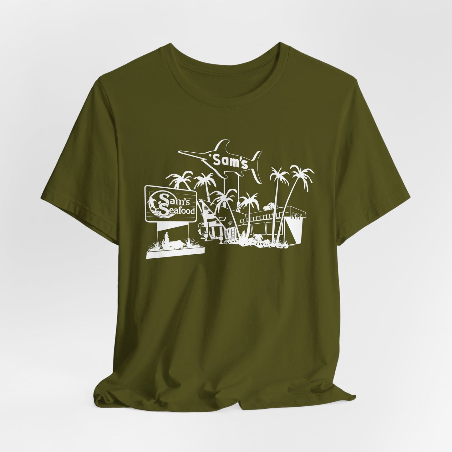 Sam's Seafood: Unisex Soft Cotton Tee