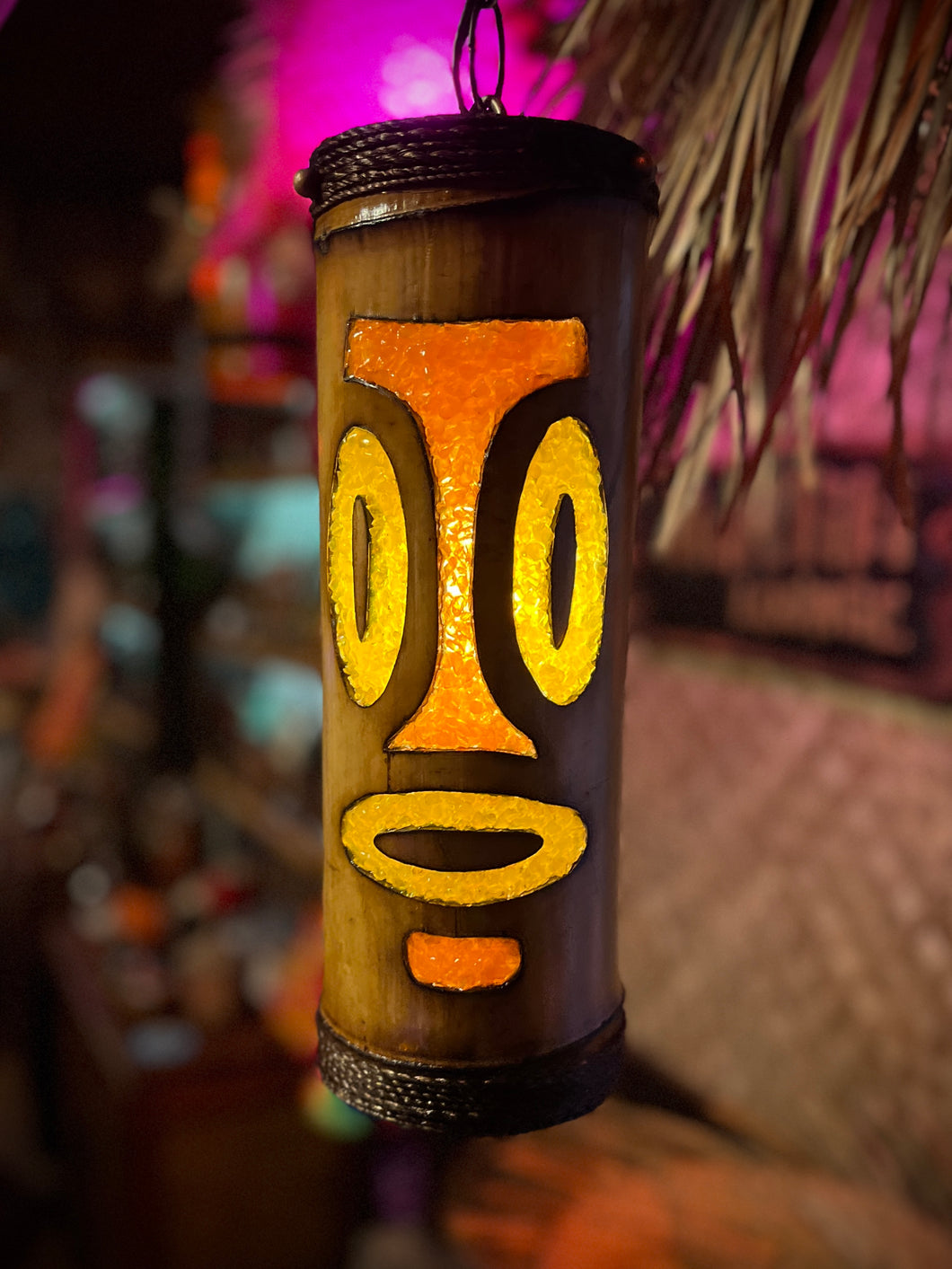 Mantis Lamp: Orchids of Hawaii style Tiki Lamp #02