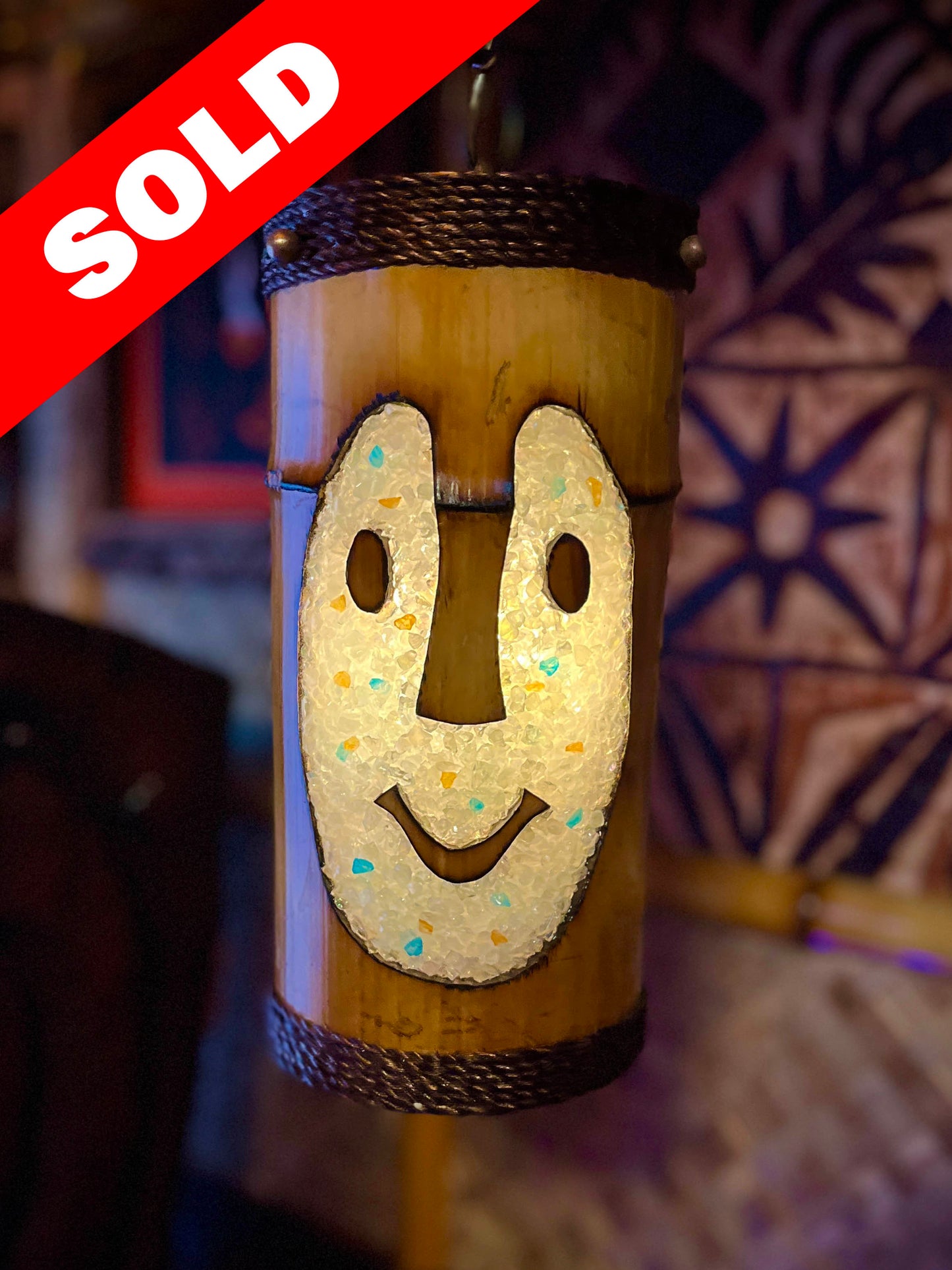 Baby Bob: Orchids of Hawaii type Tiki Bob Lamp #14
