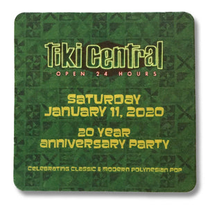 Tiki Central 20th Anniversary Coasters: 5-Pack